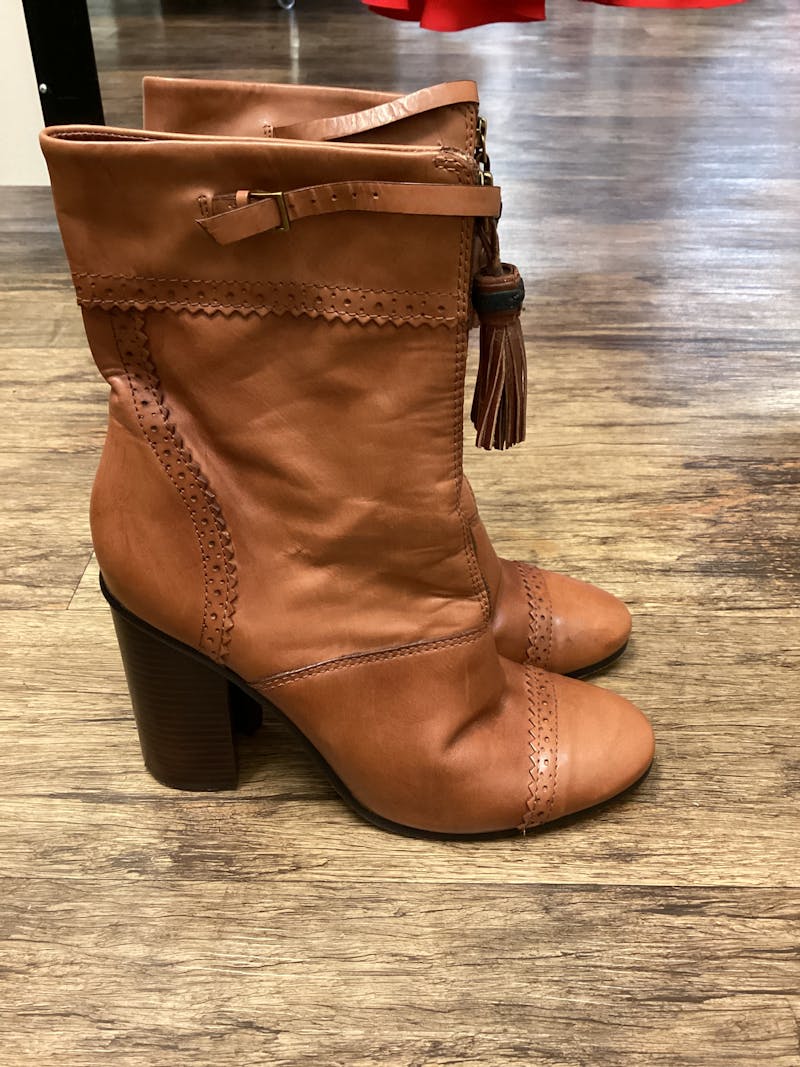 Tory burch mid calf on sale boots