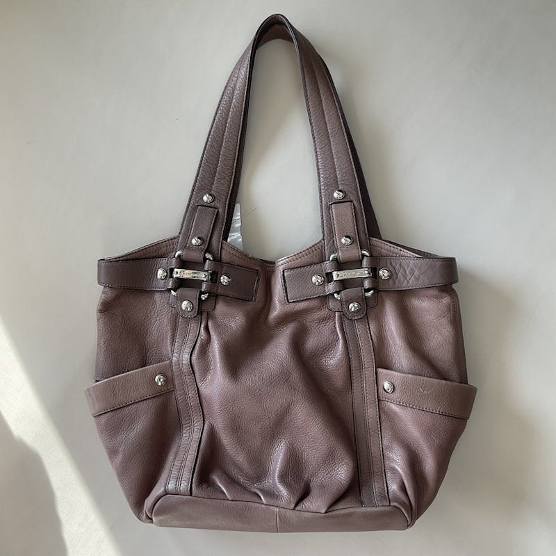 B makowsky hotsell brown leather handbag