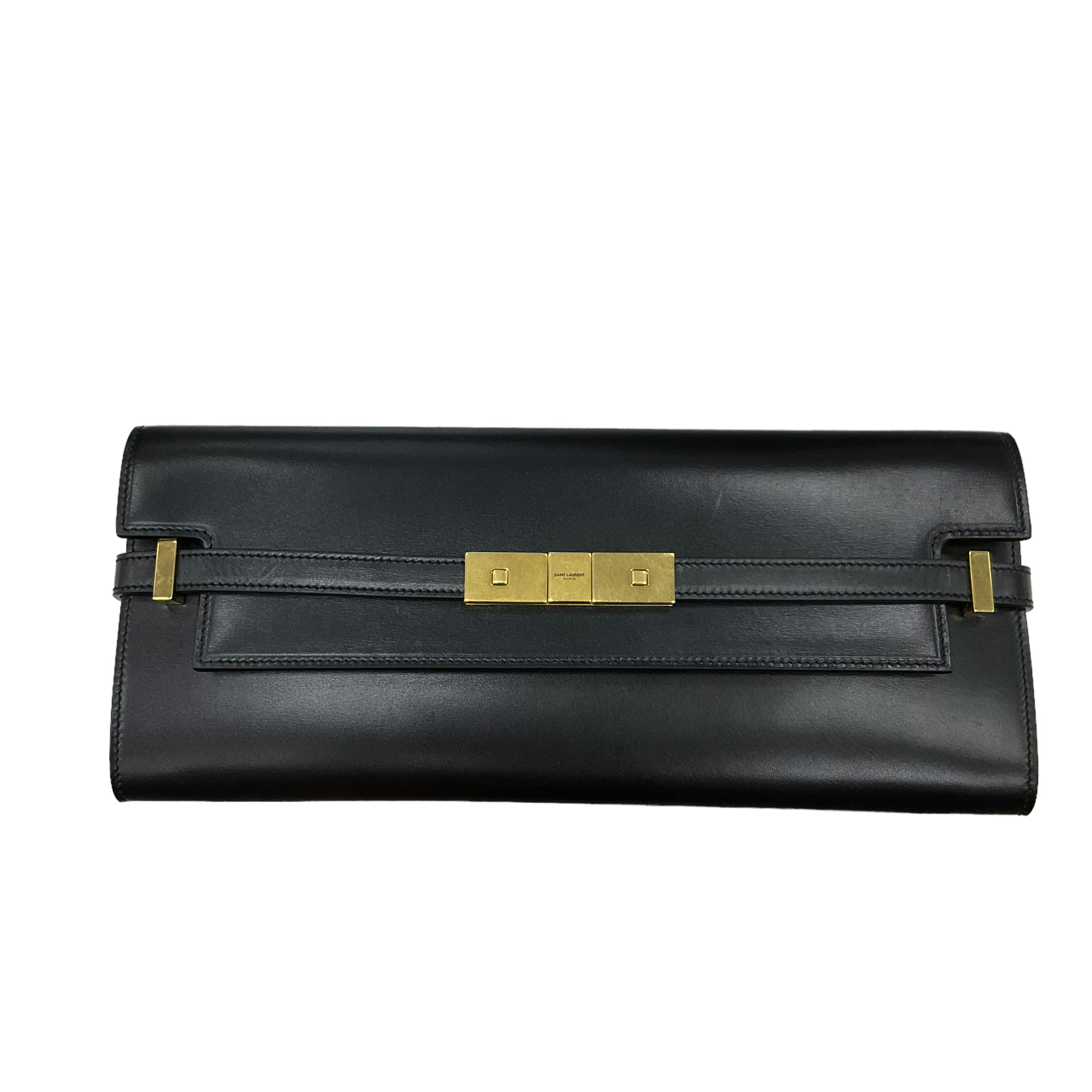 Saint Laurent leather clutch bag - Black