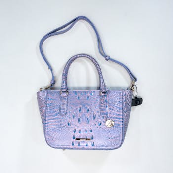 Brahmin Purse Small Asher Blue and White
