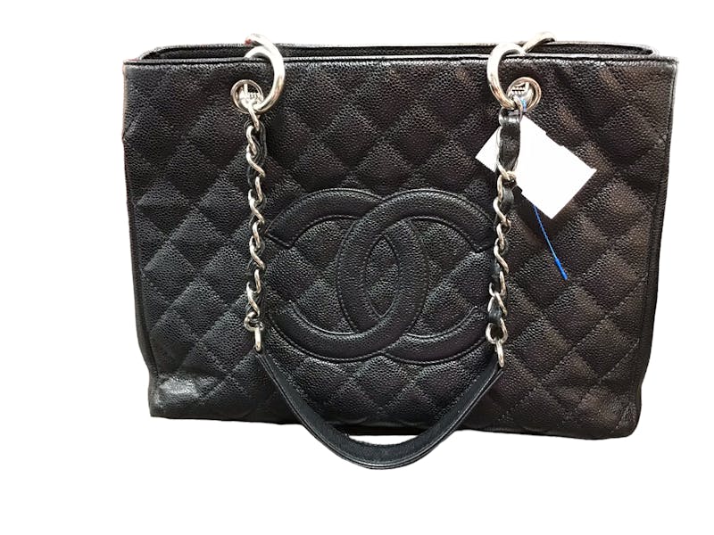 Used chanel QUILTED CAVIAR LEATHER SHOPPING TOTE HANDBAGS HANDBAGS