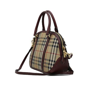 Original Small Burberry Haymarket Bowling Bag