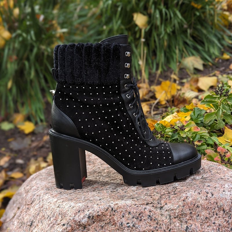 Studded Leather Boots in Black - Christian Louboutin