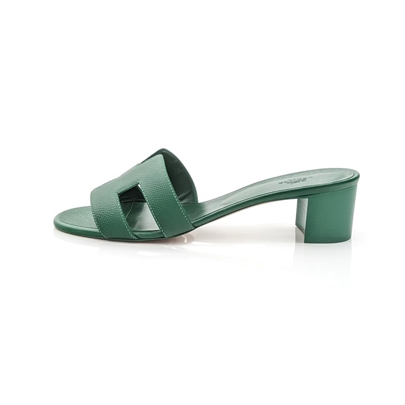 hermes green sandals