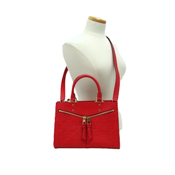 Louis Vuitton, Bags, Louis Vuitton Sully Tote Monogram Empreinte Leather  Pm Red