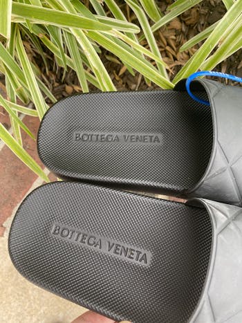 Used bottega veneta slider quilted rubber pool SLIDES / SHOES 6 - FLAT