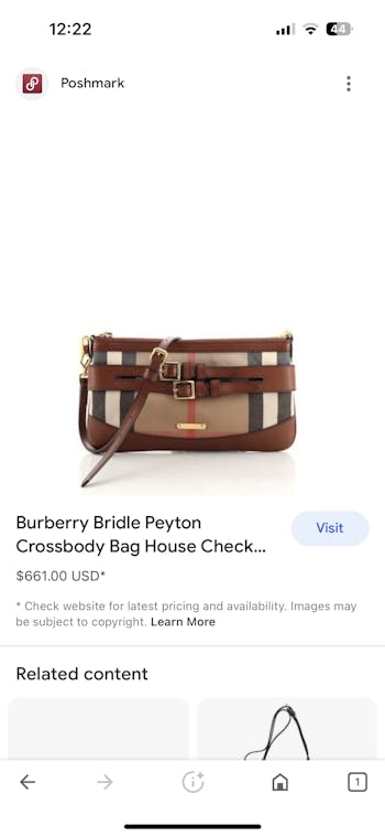 Burberry Bridle Satchel Crossbody Bag