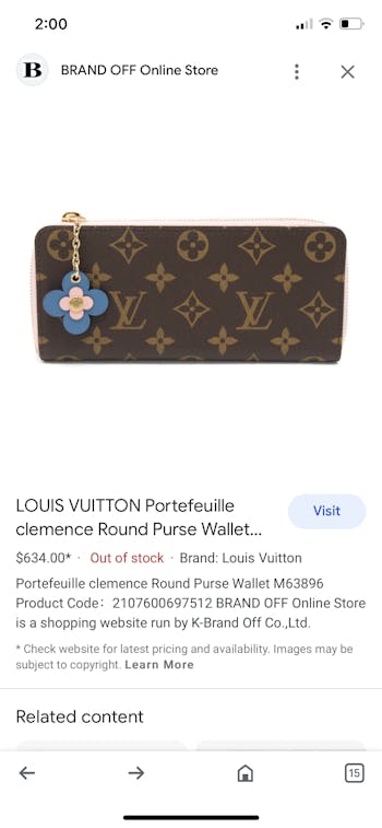 Auténtica cartera de mujer Louis Vuitton Clemence – Esys Handbags