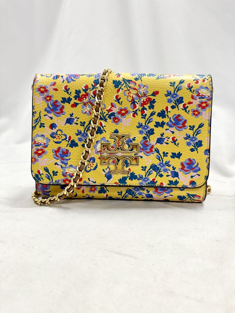Used tory burch floral crossbody / LARGE - LEATHER