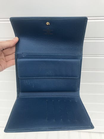 used Louis Vuitton Blue EPI Leather w/ Insert Wallet