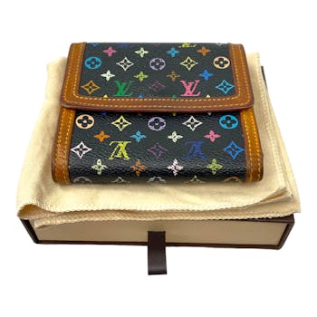 Used louis vuitton MULTICOLOR MONOGRAM COMPACT WALLET HANDBAGS HANDBAGS /  WALLET - CLOTH