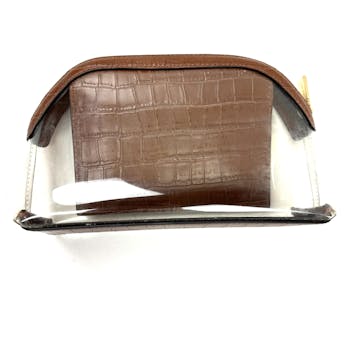 Used michael michael kors CLEAR AND BROWN PURSE SMALL CLOTH